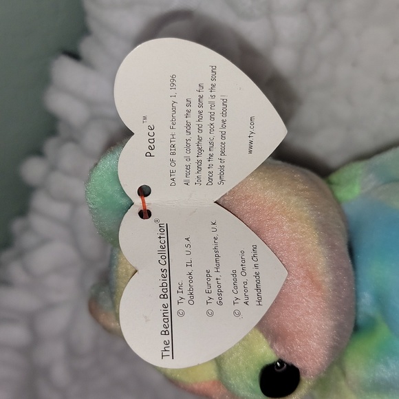 Ty Beanie "Peace" 1996 Beanie - Picture 4 of 8